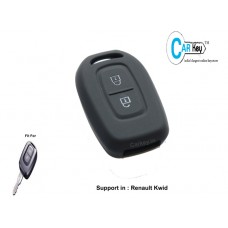 Carkey- Silicone Cover For Renault Kwid(Black)