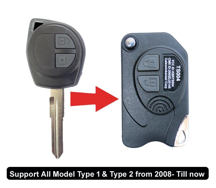 Key After Key MARUTI SUZUKI 2 BUTTON FLIP KEY SHELL (V1) – CarKey.in